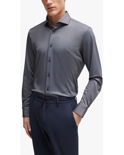 BOSS Boss P-hank Spread Long Sleeve Shirt - Blue