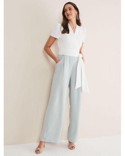 Phase Eight Eloise Wide Leg Jumpsuit - Natural