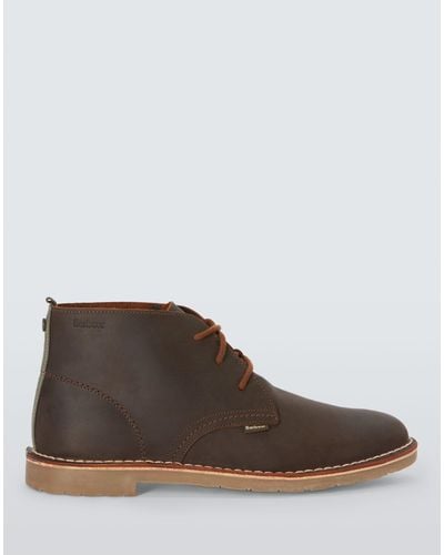 Barbour Siton Leather Desert Boots - Brown