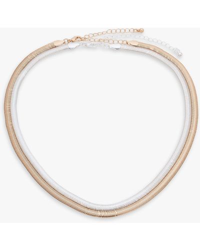 John Lewis Snake Chain Collar Necklace - Natural