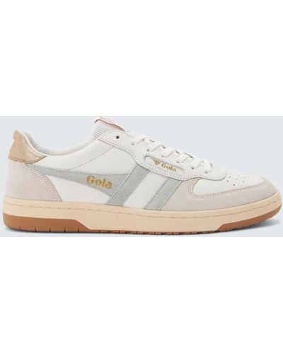 Gola Hawk Leather Low Top Trainers - White