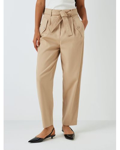 Weekend by Maxmara Occ High Rise Belted Trousers - Natural