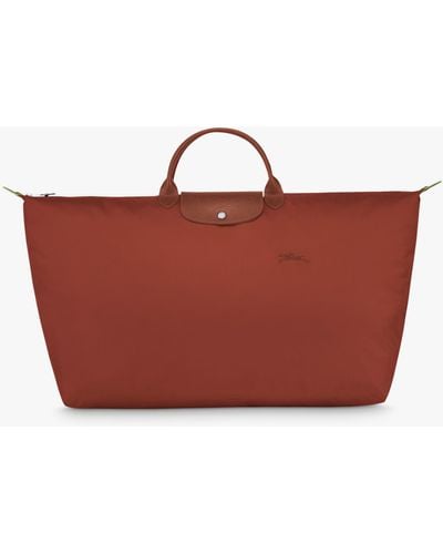 Longchamp Le Pliage Green Recycled Canvas Xl Travel Bag - Red