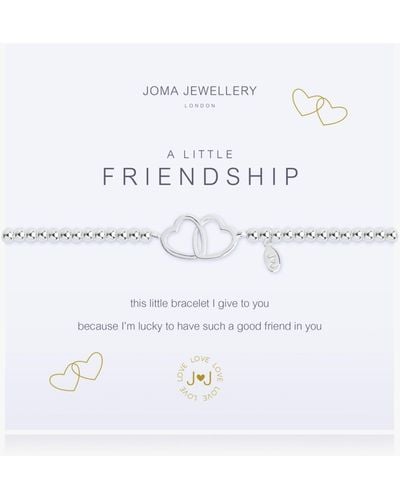 Joma Jewellery Little Friendship Interlock Heart Chain Bracelet - White
