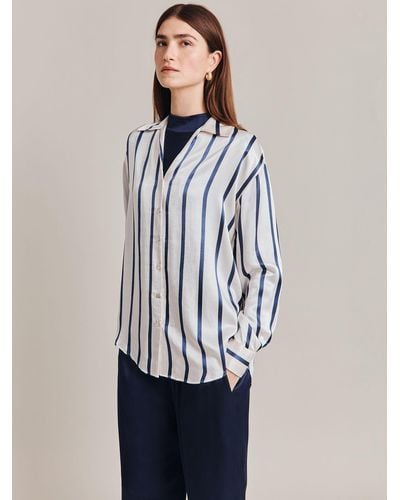 Ghost Amy Stripe Shirt - Blue