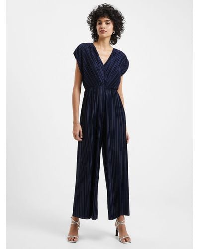 French Connection Regi Pleated Jumpsuit - Blue
