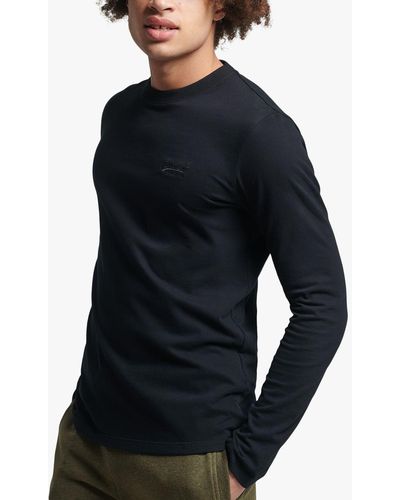 Superdry Logo Embroidered Long-sleeve Top - Black