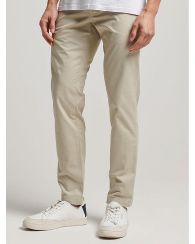 Superdry Slim Tapered Stretch Chinos - Natural