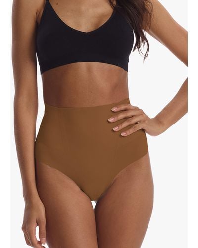 Commando Zone Smoothing Seamless Thong - Brown