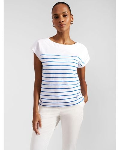 Hobbs Alycia Stripe T-shirt - Blue