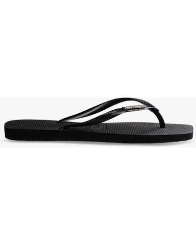 Havaianas Square Toe Flip Flops - Black