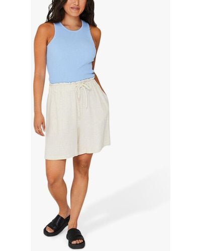 A-View Lerke Linen Blend Shorts - Blue