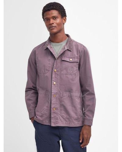 Barbour Grindle Cotton Overshirt - Purple
