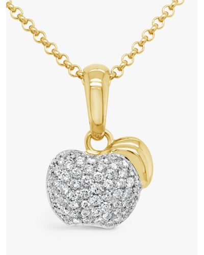 Milton & Humble Jewellery Second Hand Chimento 18ct Yellow Gold And Diamond Apple Pendant Necklace - Metallic