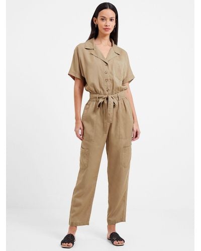 French Connection Elkie Twill Jumpsuit - Natural