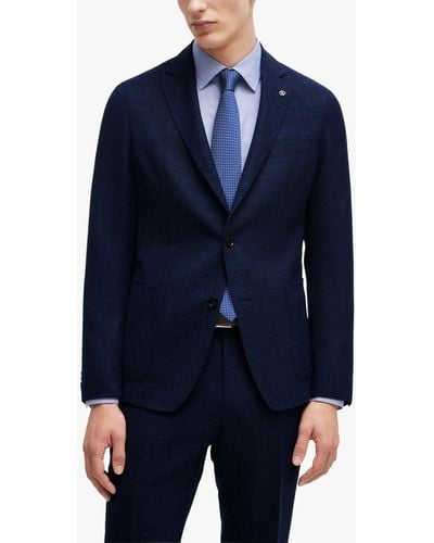 BOSS Boss Wool Blend Suit Jacket - Blue