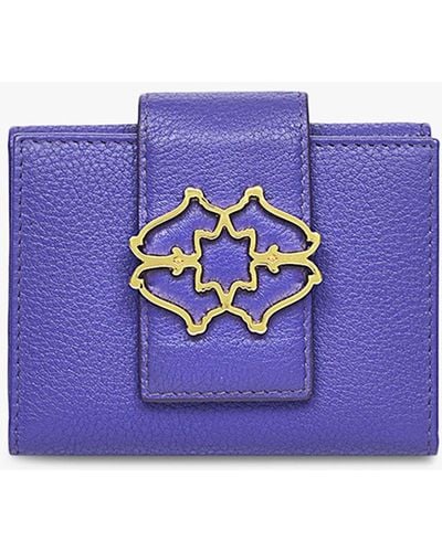 Radley Mill Road Small Trifold Leather Purse - Purple