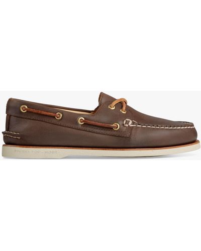 Sperry Top-Sider Gold Cup Authentic Original Leather Boat Shoes - Brown