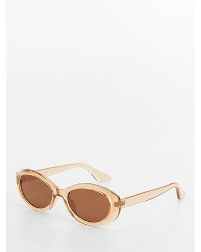 Mango Flora Oval Sunglasses - Natural