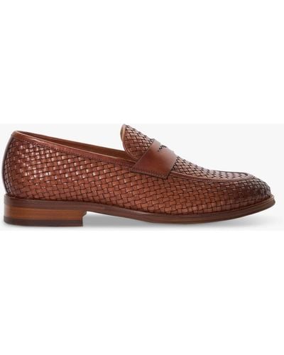 Dune Saharas Leather Penny Loafers - Brown