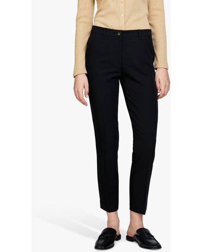Sisley Solid Coloured High Waist Trousers - Blue