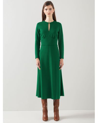 LK Bennett Sera Viscose Mix Dress - Green