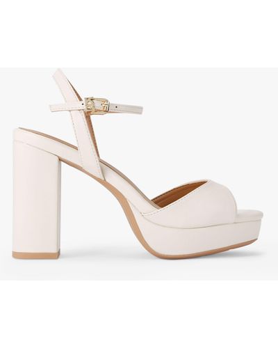 KG by Kurt Geiger Florence Platform Heel Sandals - White