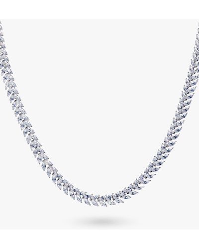 Ivory & Co. Icon Marquise Cubic Zirconia Collar Necklace - Metallic