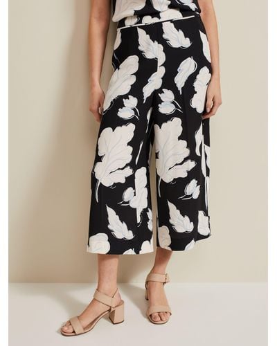 Phase Eight Noelle Leaf Print Culottes - Natural