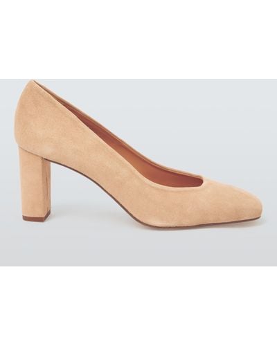 John Lewis Amilia Suede Court Shoes - Natural