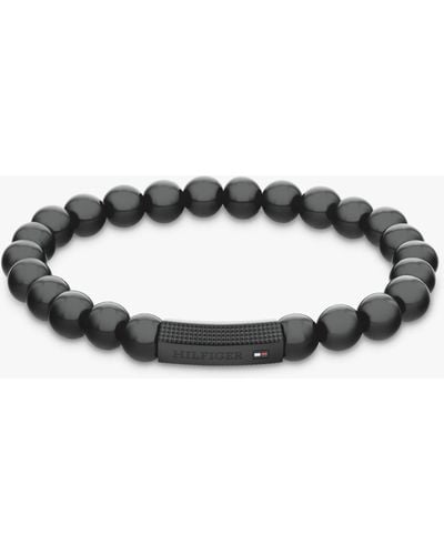 Tommy Hilfiger Onyx Beaded Bracelet - Black