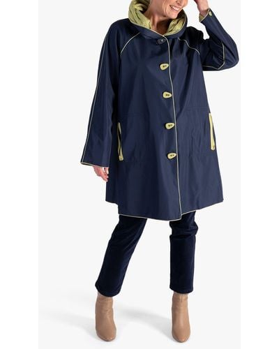 Chesca Piped Reversible Raincoat - Blue