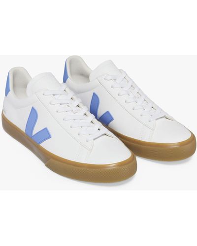 Veja Campo Leather Suede Detail Trainers - White