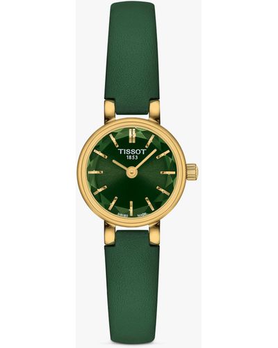 Tissot Lovely Leather Strap Watch - Green