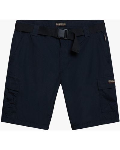 Napapijri Smith Bermuda Cargo Shorts - Blue