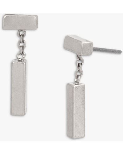 AllSaints Bar Drop Earrings - Metallic
