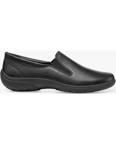Hotter Glove Ii Leather Slip-on Shoes - Grey