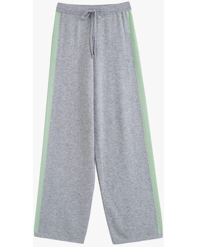 Chinti & Parker Wool And Cashmere Blend Woodstock Wide Leg Trousers - Grey
