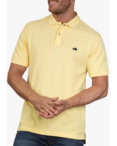 Raging Bull Classic Organic Cotton Pique Polo Shirt - Yellow
