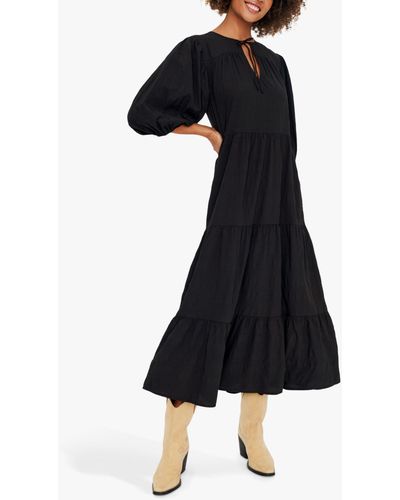 Saint Tropez Damaris Midi Tiered Dress - Black
