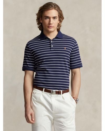Ralph Lauren Slim Fit Soft Cotton Polo Shirt - Blue
