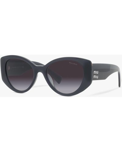 Miu Miu Mu 03ws Irregular Sunglasses - Grey