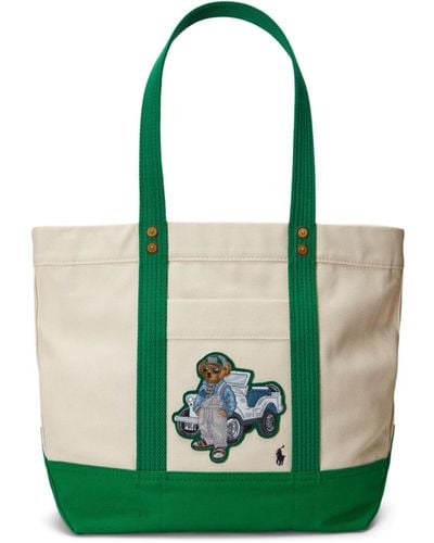 Ralph Lauren Polo Bear Tote Bag - Green