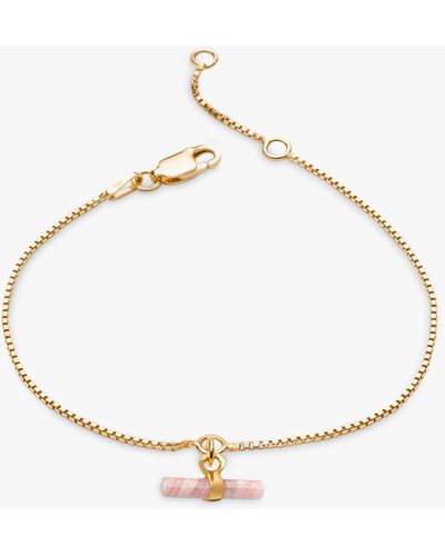 Rachel Jackson Mini Rose T-bar Gold Bracelet - Metallic