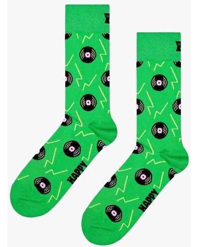 Happy Socks Vinyl Print Socks - Green