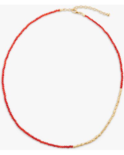Monica Vinader Mini Nugget Gemstone Beaded Necklace - Multicolour