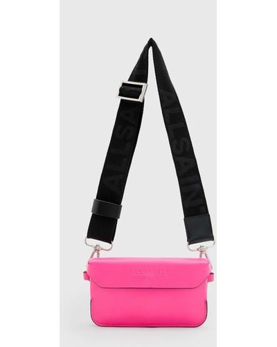 AllSaints Zoe Leather Cross Body Bag - Pink