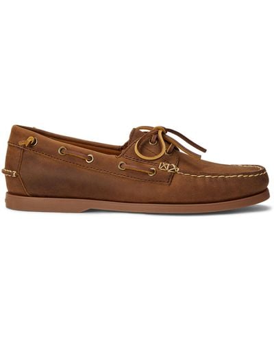 Ralph Lauren Merton Deep Saddle Boat Shoes - Brown