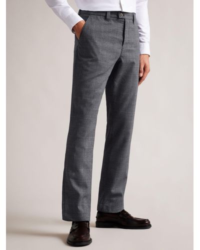 Ted Baker Kim Check Wool Blend Trousers - Multicolour