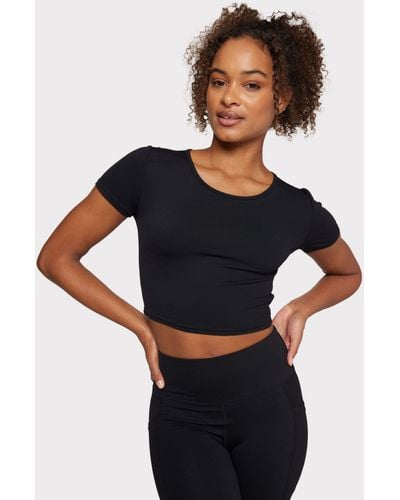 Chelsea Peers Stretch Cropped T-shirt - Black